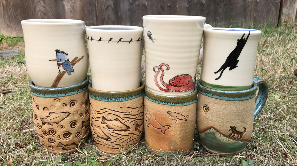 Custom Pottery Mugs